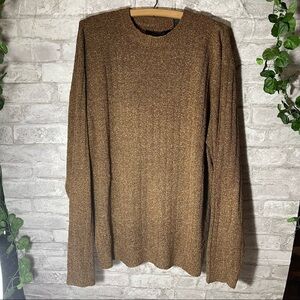 Bachrach Sweater Women’s L Brown Silk Blend‎ Crewneck Pullover